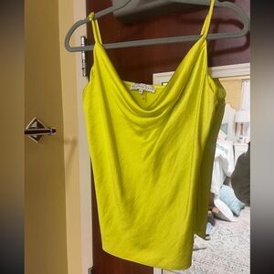 Endless Rose Neon Yellow Cowl Neck Tank Top